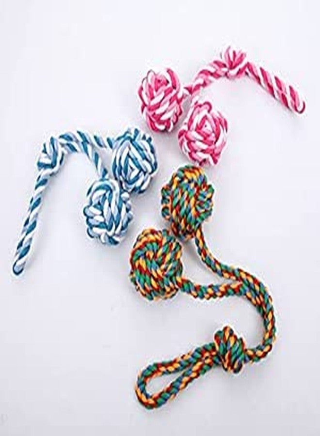 Smart Pups Non Toxic Rope Toy with Tug Knotted Rope Toy for Interactive Teeth Cleaning/Biting/Training/Playing Dogaand Puppies (Multicolor) - Image 1